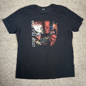 System Of A Down T Shirt Mens Black 2XL Metal Rock Tee Pacific Vintage